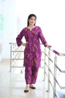 Petal print 2pc Stitched Suit